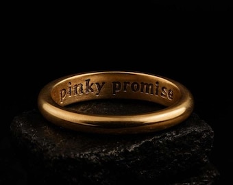 Anillo de promesa con meñique, perfecto para parejas o como regalo especial, diseño simbólico y elegante, joya para un ser querido, encantador anillo de promesa para ella.