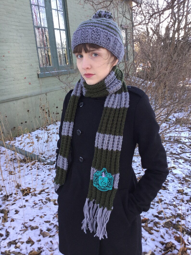 Hogwarts House Colors Hat Scarf Harry Potter Gryffindor Scarf Etsy