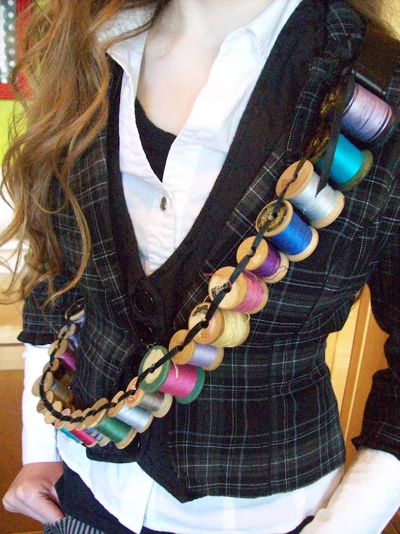 Mad Hatter Costume Bandoleer of Spools