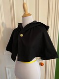 Owl House - Hexside Uniform Cosplay Cape - Short Black Hooded Capelet