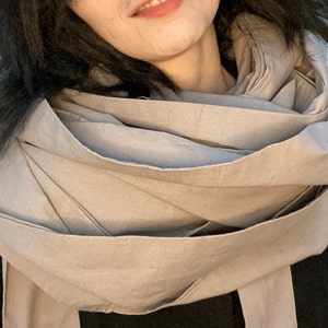 Cosplay Long Grey Scarf Binding Cloth accessory