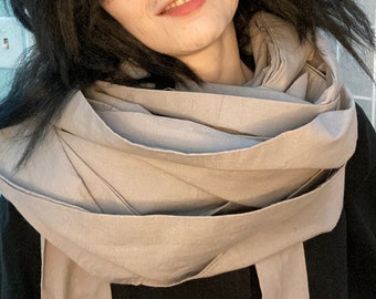 Cosplay Long Grey Scarf Binding Cloth accessory