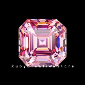 Certified Loose Moissanite Stones, Ascher Cut loose Moissanite Stones Pink Color For Jewelry Making of All Sizes