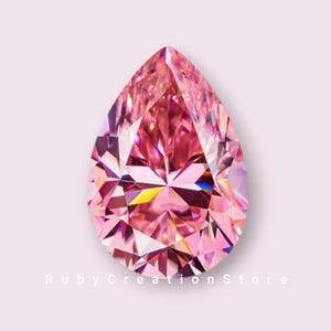 Zertifizierte lose Moissanite-Steine, Birnenform Geschliffene lose Moissanite-Steine rosa Farbe für die Schmuckherstellung aller Größen