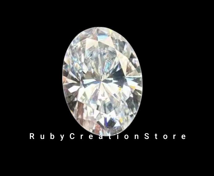 オーバルカット モアッサナイト ルースストーン: VVS1 クラリティ、D