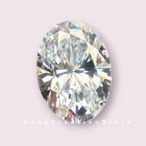 Oval Cut Moissanite Loose Stone: VVS1 Clarity, D Color