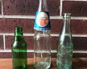 Vintage Bottles - Dr. Pepper Bottle - RC Cola Bottle - Vintage Coke Bottles - Vintage Green Bottle - Collector Coke Bottles - Vintage Bottle