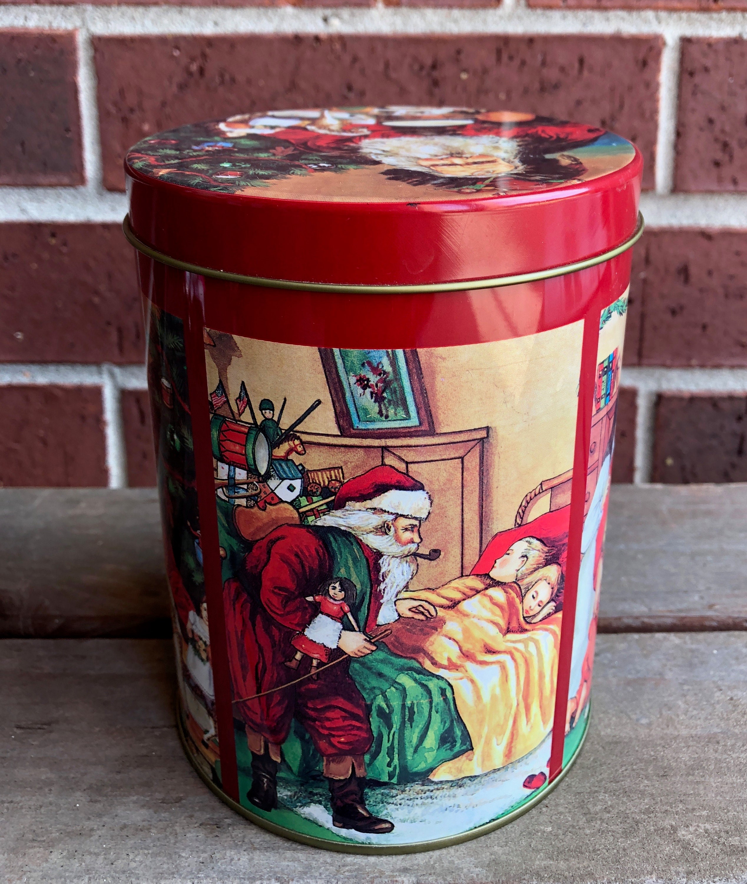Christmas Tins Vintage Christmas Tins Santa Tins Tins & Etsy