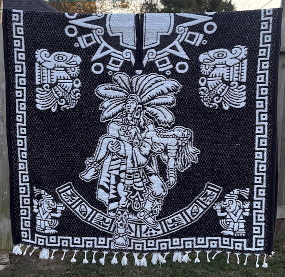 Poncho - Aztec Poncho - Vintage Aztec Poncho - Winter Poncho - Winter Aztec - Poncho - Winter Clothing Poncho - Poncho / Aztec Clothing