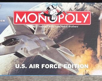 MONOPOLY U. S. Air Force Edition - Vintage USAF Monopoly Game - Vintage Monopoly Board Game USAF Edition - U. S. Air Force Monopoly Game
