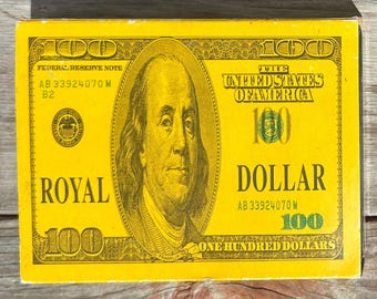 Royal Dollar Playing Cards -  Deck of Cards - Playing Cards - All Plastic Playing Cards - One Hundred Dollar Ben Franklin Playing Cards