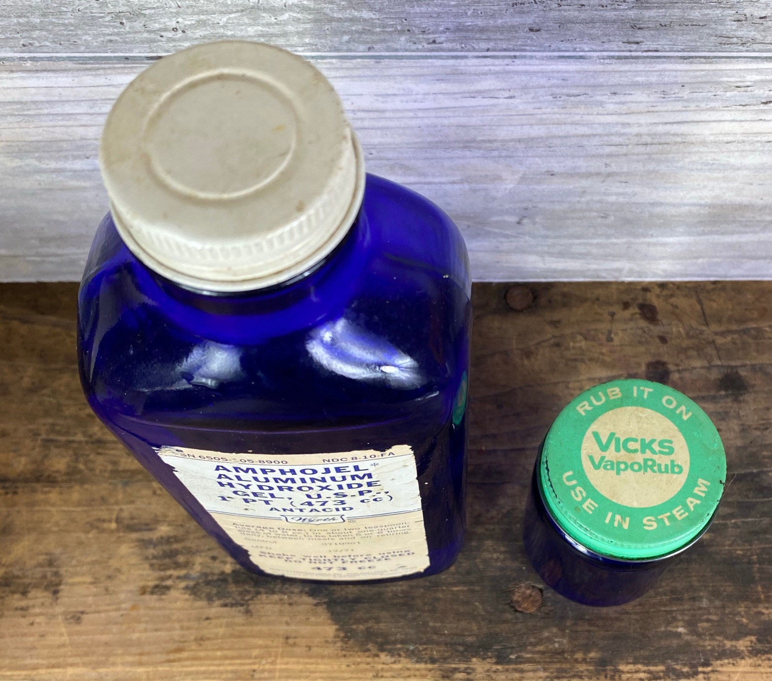 Vicks VapoRub Bottle Vintage Wyeth Bottle Vintage Medicine Etsy
