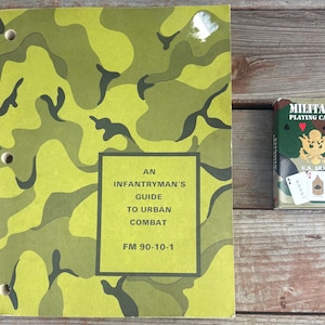 Military Playing Cards (US Army) - An Infantryman&#39;s Guide to Urban Combat - Vintage Military Book  & Cards - Vintage US Army Combat Book