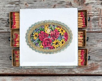 Handmade Matchbox Holder - Vintage Matchbox Holder - Matchbox Holder - Vintage Matchboxes