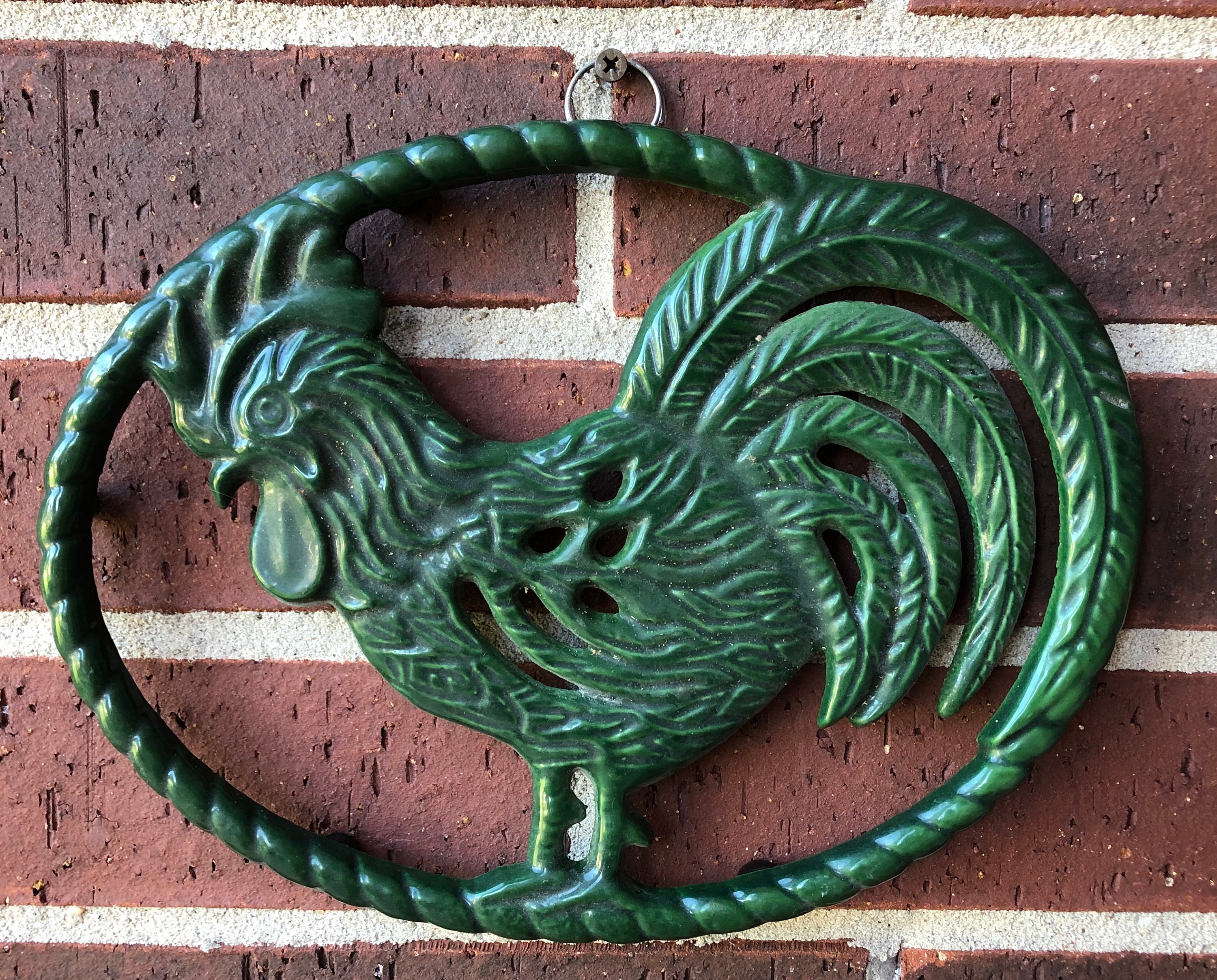 Trivet Rooster Trivet Vintage Rooster Trivet Kitchen Etsy