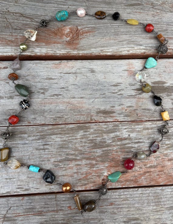 Handmade Necklace - Women's Necklace - Ladies Handmade Necklace - Bohemian Style Beaded Necklace - Womens Handmade Bohemian Jewelry Necklace