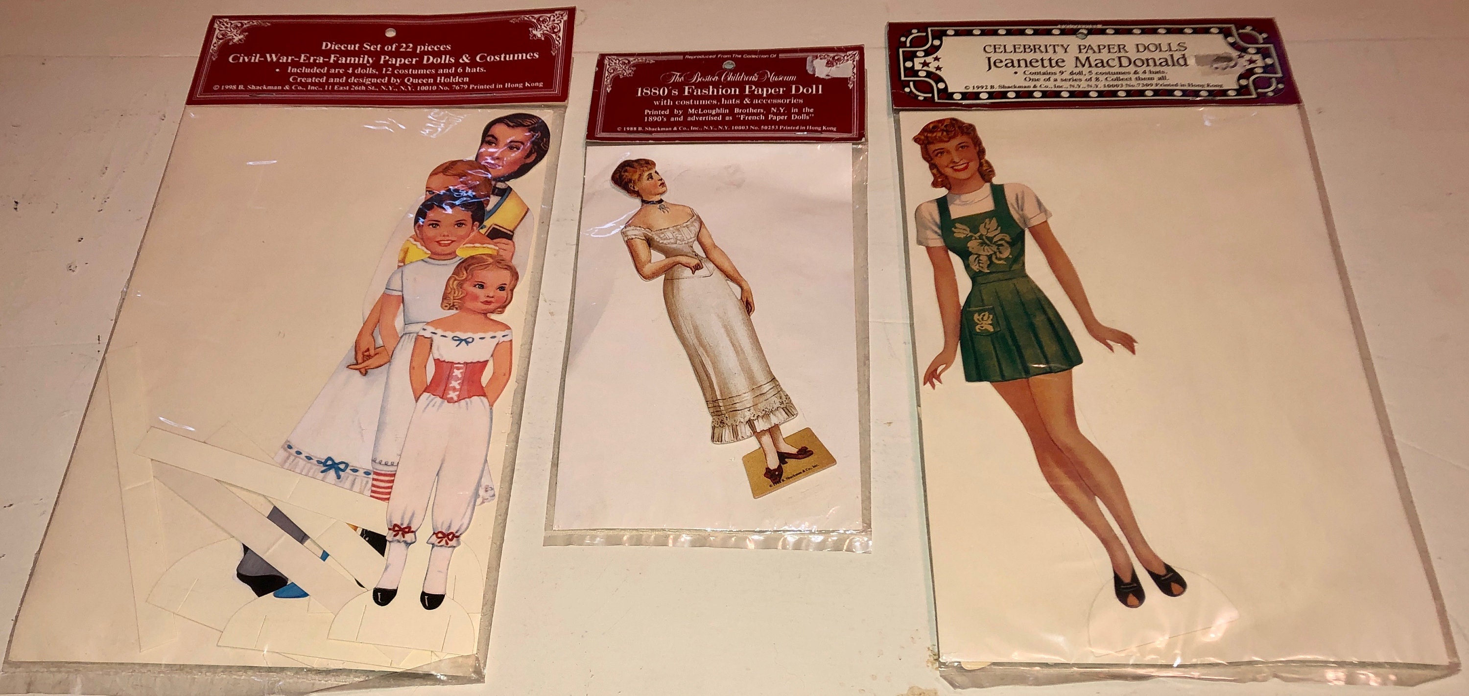 Vintage-style Jeanette MacDonald Celebrity Paper Doll Shackman 1992 Dress Up