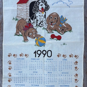 Calendar 1990 - Etsy
