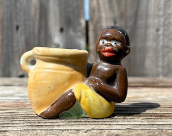 Vintage Toothpick Holder - Ceramic Toothpick/ Matchstick Holder - Vintage Occupied Japan Ceramic Toothpick Holder - Miniature Collectable