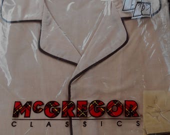 McGregor Classics - Perma-Press - Broadcloth PJs (Size M) - Short Sleeve - Knee Length - Vintage - Brand New!