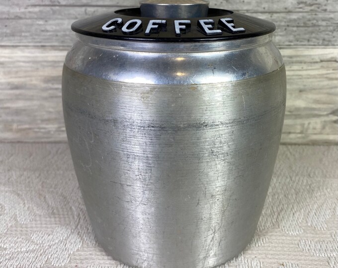 Coffee Canister Vintage Coffee Canister Kitchen Storage Retro Coffee