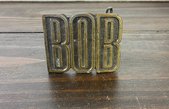 BOB Brass Belt Buckle - Brass Belt Buckle - Vinta… - image 2