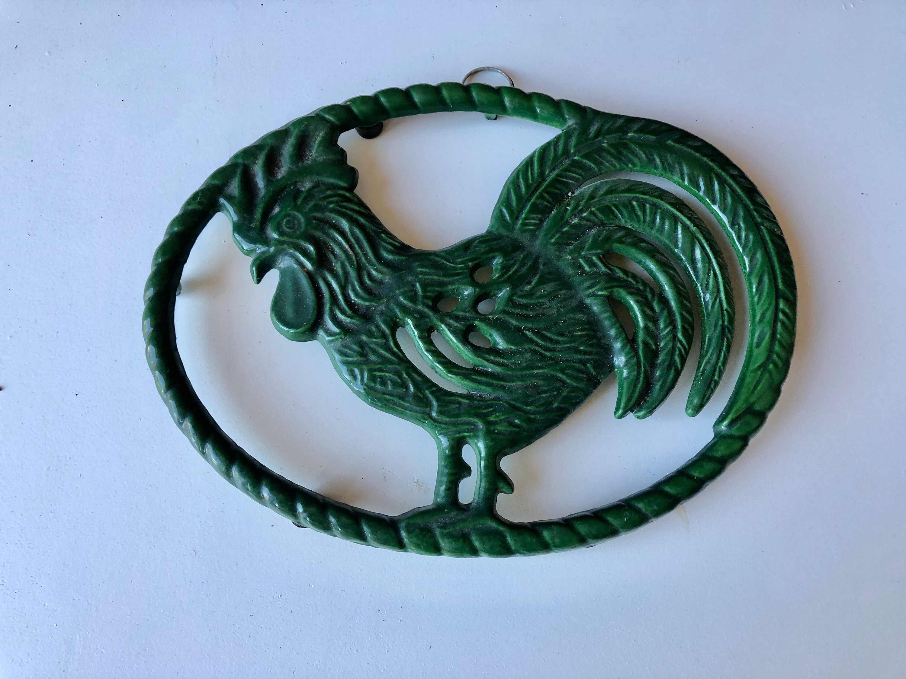 Trivet Rooster Trivet Vintage Rooster Trivet Kitchen Etsy