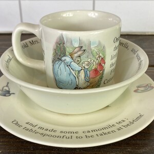 Beatrix Potter Dishes - Peter Rabbit 3 Pc Nursery Set - Peter 