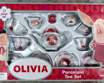 Children's Tea Set - Olivia Tea Set - Girl's Tea Set - Child's Tea Set - Olivia Porcelain Tea Set - Children's Porcelain Tea Set - Tea Set