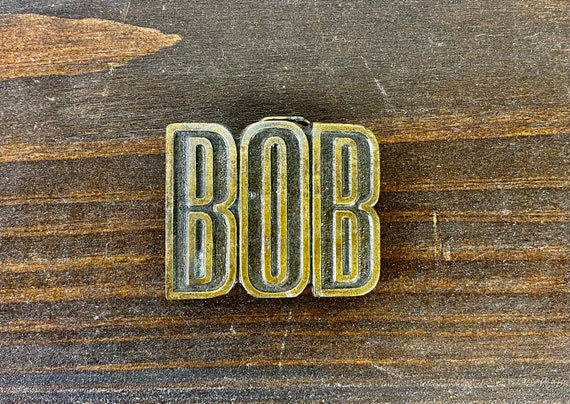 BOB Brass Belt Buckle - Brass Belt Buckle - Vinta… - image 3