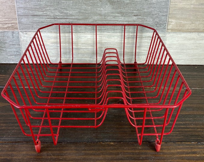 Dish Rack Vintage Dish Rack Retro Dish Rack Vintage Red Etsy