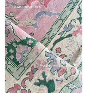 Tapete moderno Oushak de 8 x 10 pés, tapete oriental tradicional, decoração anatólia feita à mão, tapete grande para sala de estar ou quarto, rosa feito à mão