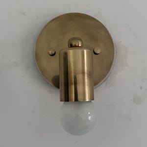 Mid-Century Raw Brass Finish Wall Sconce Light, Brass Wall Sconce Light, Modern Wall Sconce Light, Mini Wall Sconce Light, Wall Fixture