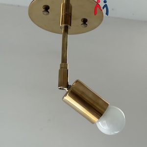 Vintage Brass Wall Sconce Light/Adjustable Arm Reading Lamp- Interior Ceiling/wall Mount Fixture for Bedroom, Hallway, Study, office Décor