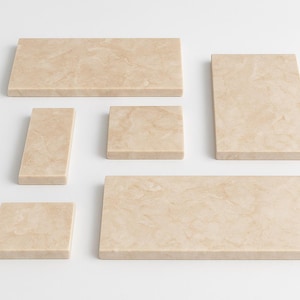 Custom Aegean Beige Marble Slab: Polished Stone for Dresser, Radiator Tops