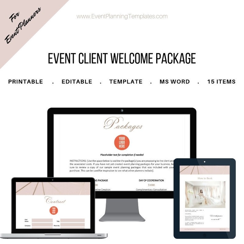 Wedding Planner Client Questionnaire And Welcome Letter Photoshop Template Ng034