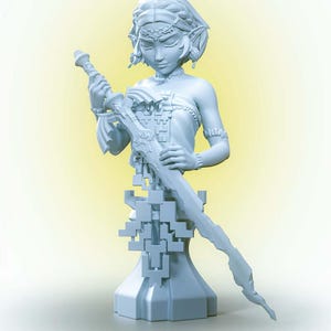 Bust of Zelda / Action Figure / Videogames / Resin / The Legend of Zelda / 3D Model