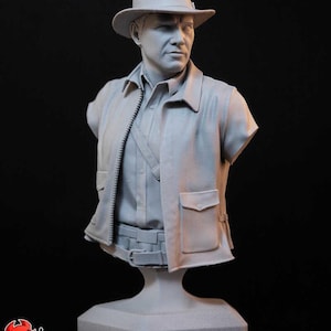 Bust of Indiana Jones / Action Figure / Movie / Resin / Indiana Jones / 3D Model