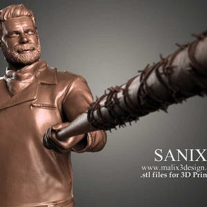 Negan / Action Figure / TV Series / Resin / The Walking Dead / 3D Model
