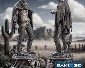 The Man with No Name / Action Figure / Movie / Resin / The Good, The Bad and The Ugly / 3D Model