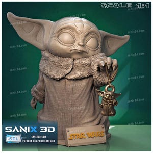 Grogu / Action Figure / Movie / Resin / The Mandalorian / 3D Model