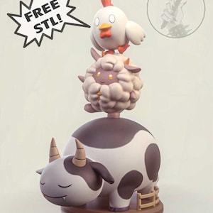 Diorama de Palworld / Figura de acción / Videojuegos / Resina / Palworld / Modelo 3D