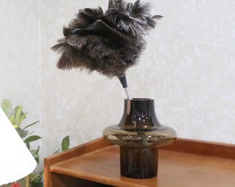 50 inches Natural Fluffy Extendable Ostrich Feather Duster with Stainless Steel Handle, Static-Free for Electronics & High Ceilings