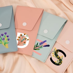 Conjunto de pincéis de maquiagem com letras e flores personalizadas, pincéis de maquiagem, presentes para amigas e professoras, para ela, presentes para madrinhas, conjunto de pincéis de maquiagem de couro para viagem