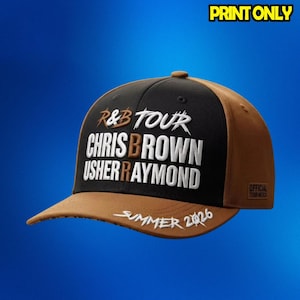 R&B Tour 2026 Usher Chris Brown Cap, Raymond Brown Concert Fan Hat