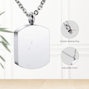 Silver Cremation Necklace – Memorial Locket Pendant for Ashes
