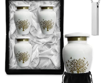 Americurn White Tree Cremation Urn for Ashes - Keepsake Sizes Available