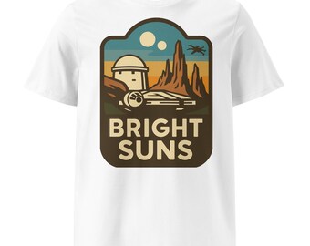 Camiseta de algodón orgánico Bright Suns: Camiseta del Parque Nacional inspirada en Star Wars