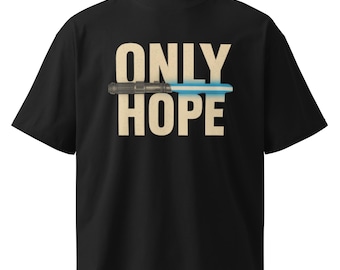 Star Wars Inspired Organic Cotton Oversized T-Shirt: Lightsaber Graphic Tee