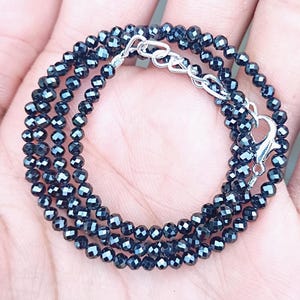AAA Quality Diamond Beads, Black Diamond Faceted Beads for Jewelry Making, 3mm Black Color Diamond Beads, AAA Quality Black Diamond Beads